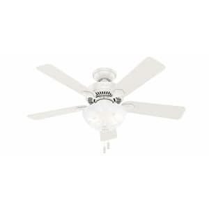 Hunter Fan Hunter Swanson Indoor Ceiling Fan with LED Lights and Pull Chain Control, 44", Fresh White for $67