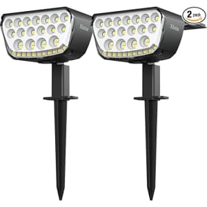 Xibolar Solar LED Spot Light 2-Pack for $10