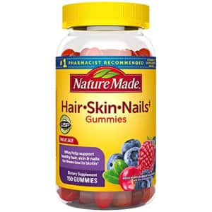 Nature Made Hair, Skin & Nails Gummies with 2500 mcg of Biotin, 150 Count (Packaging May Vary) for $18