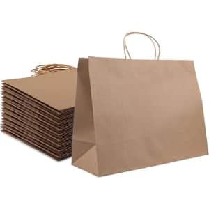 Amazon Basics Kraft Paper Gift Bags 50-Pack for $17.16 via Sub. & Save