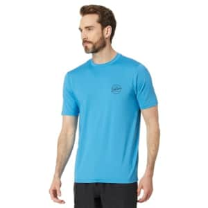 Volcom Men's Standard Stone Stamp UPF 50+ Short Sleeve Loose Fit Rashguard, Tidal Blue for $23