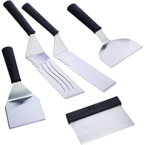 Cuisinart Stainless Steel 5-Piece Griddle Spatula Set for $16
