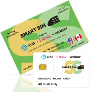 SmartSim Prepaid SIM Card 4G LTE for IoT Devices for $1.34 w/ Prim