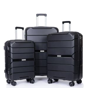 Travelhouse 3-Piece Hardside Luggage Set for $90