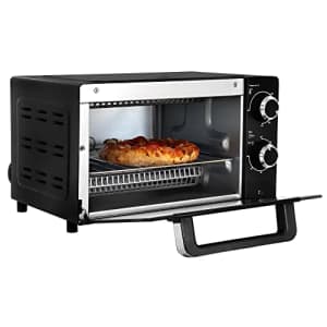 Koolatron Total Chef 4-Slice Natural Convection Toaster Oven, Fits a 9 Inch Pizza, Compact Countertop Oven, for $41