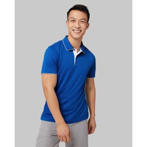 32 Degrees Men's Stretch Flow Tipped Polo Shirt for $10