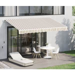 Outsunny 12x10-Foot Manual Retractable Awning for $212