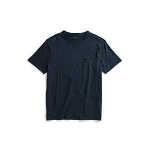 Tommy Hilfiger Men's Adaptive Pocket T Shirt with Magnetic at Shoulders, Navy blazer, Medium for $17
