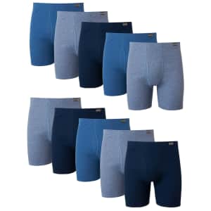Hanes Men's Covered Waistband Boxer Brief 10-Pack for $20