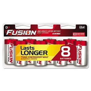 Rayovac 8138LTFUSK Fusion Advanced Alkaline Batteries, D, 8/Pack for $53