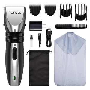 Tofuls Men's Cordless Hair Clippers Kit for $14 Tofuls Men's Cordless Hair Clippers Kit for $14