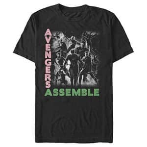 Marvel Men's T-Shirt, Black, XXXXX-Large for $9