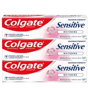 Colgate Whitening Toothpaste for Sensitive Teeth 3-Pack for $13