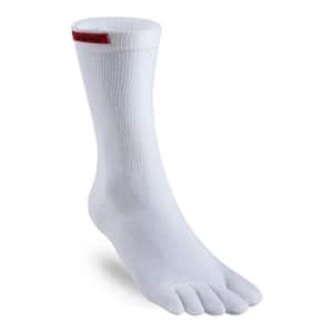 injinji Sport Original Weight Crew Coolmax Socks, Small, White for $64