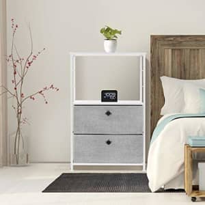 Sorbus Nightstand 2-Drawer Shelf Storage - Bedside Furniture & Accent End Table Chest for Home, for $40