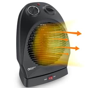 Comfort Zone 1,500W Fan-Forced Oscillating Electric Portable Space Heater with Adjustable for $30
