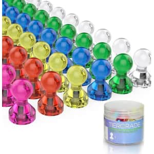 Tiergrade Push Pin Magnet 60-Pack for $10 Tiergrade Push Pin Magnet 60-Pack for $10