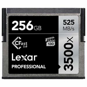 Lexar 256GB Professional 3500x CFast 2.0 Memory Card for 4K Video Cameras, Up to 525MB/s Read, Up for $200