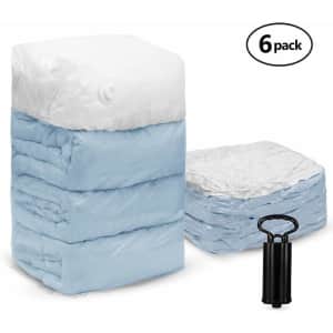 Taili Cube Vacuum Storage Space Saving Bags 6-Pack with Pump for $19