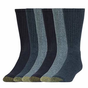 Gold Toe Men's Harrington Crew Socks, Multipairs, Denim, X-Large for $22