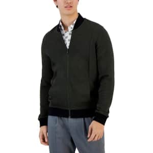 Men's Clearance at Macy's. Pictured is the Alfani Men's Zip Front Sweater Jacket for $17.43 ($33 off).