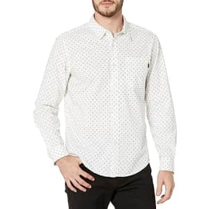 Dockers Men's Fit Long Sleeve Casual Shirt (Regular and Big & Tall), Lucient White, X-Large for $35