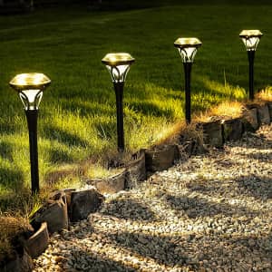 Diamond Solar LED Pathway Light 6-Pack for $15