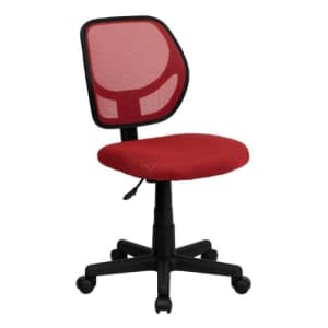 Flash Furniture Low Back Red Mesh Swivel Task Office Chair for $125 Flash Furniture Low Back Red Mesh Swivel Task Office Chair for $125