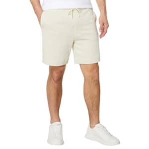 BOSS Men's Tonal Logo Soft French Terry Shorts, Creamy Oat, XXL for $27
