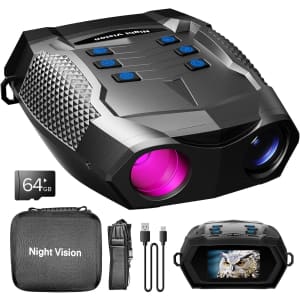 GibHerz Z525 Pro 5,000mAh 4K Night Vision Binoculars for $45