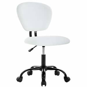BestOffice Office Chair Ergonomic Desk Chair PU Leather Computer Chair Task Rolling Swivel Stool Mid Back for $27