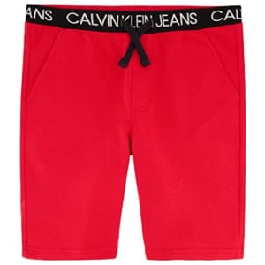 Calvin Klein Boys' Big Logo Waistband Sweat Short, WB Racing Red 22, 10-12 for $20 Calvin Klein Boys' Big Logo Waistband Sweat Short, WB Racing Red 22, 10-12 for $20