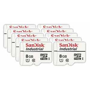 SanDisk Industrial 8GB Micro SD Memory Card Class 10 UHS-I MicroSDHC (Bulk 10 Pack) in Cases for $35