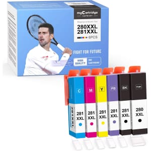 MyCartridge Suprint Canon 280XXL/281XXL Compatible Ink Cartridge 6-Pack for $15