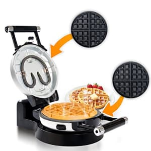Secura Upgrade Automatic 360 Rotating Non-Stick Belgian Waffle Maker w/Removable Plates for $46