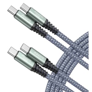 Ainope 6.6-Foot USB C to USB C Cable 2-Pack for $7 Ainope 6.6-Foot USB C to USB C Cable 2-Pack for $7