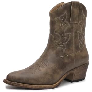 Globalwin Women's Ankle Cowboy Boots for $20