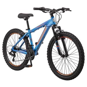 Mongoose Flatrock Hardtail Mountain Bike, 24-Inch Wheels, 21 Speed Twist Shifters, 14.5-Inch for $312