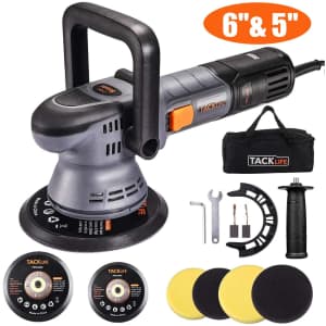 Tacklife Dual Action Random Orbital Buffer Polisher for $58