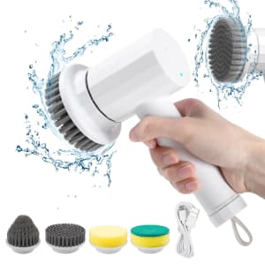 Conerx Cordless Electric Spin Scrubber w/ 4 Brush Heads for $15