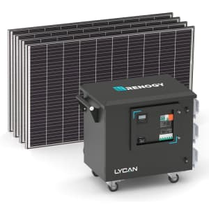 Renogy Lycan 5000 4,800Wh Power Station w/ 4 Solar Panels for $4,500