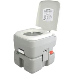 SereneLife Portable Flushable Toilet with Carry Bag for $100