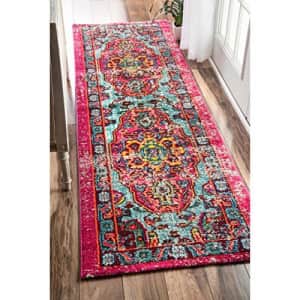 nuLOOM Corbett Vintage Boho Runner Rug, 2' 6" x 8', Multi for $25 nuLOOM Corbett Vintage Boho Runner Rug, 2' 6" x 8', Multi for $25
