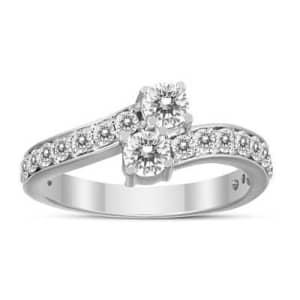 Szul 1-tcw Forever Us Diamond 2-Stone Engagement Ring for $499
