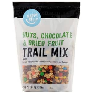 Amazon Happy Belly Nuts, Chocolate & Dried Fruit 48-oz. Trail Mix for $12 via Sub. & Save