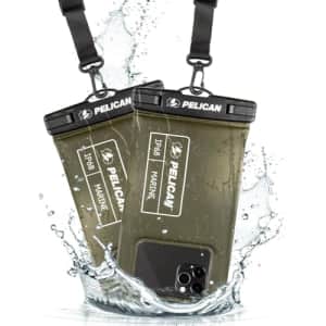 Case-Mate Pelican 2 Pack Marine - IP68 Waterproof Phone Pouch / Case (Regular Size) - Floating Waterproof for $18
