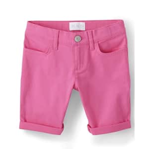 The Children's Place Girls' Solid Skimmer Shorts, Rose for $14