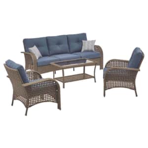 Ace Living Accents St. Charles 4-Piece Wicker Patio Deep Seating Set for $700 Ace Living Accents St. Charles 4-Piece Wicker Patio Deep Seating Set for $700