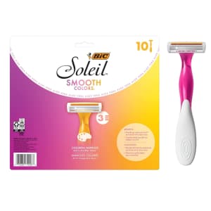 BIC Soleil Smooth Colors Women's Disposable Razor 10-Pack for $6.92 via Sub. & Save