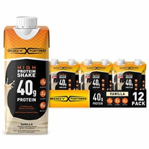 Body Fortress Ready to Drink Protein Shake, 40g of Protein, Vanilla, 11 Fl Oz (Pack of 12) for $52